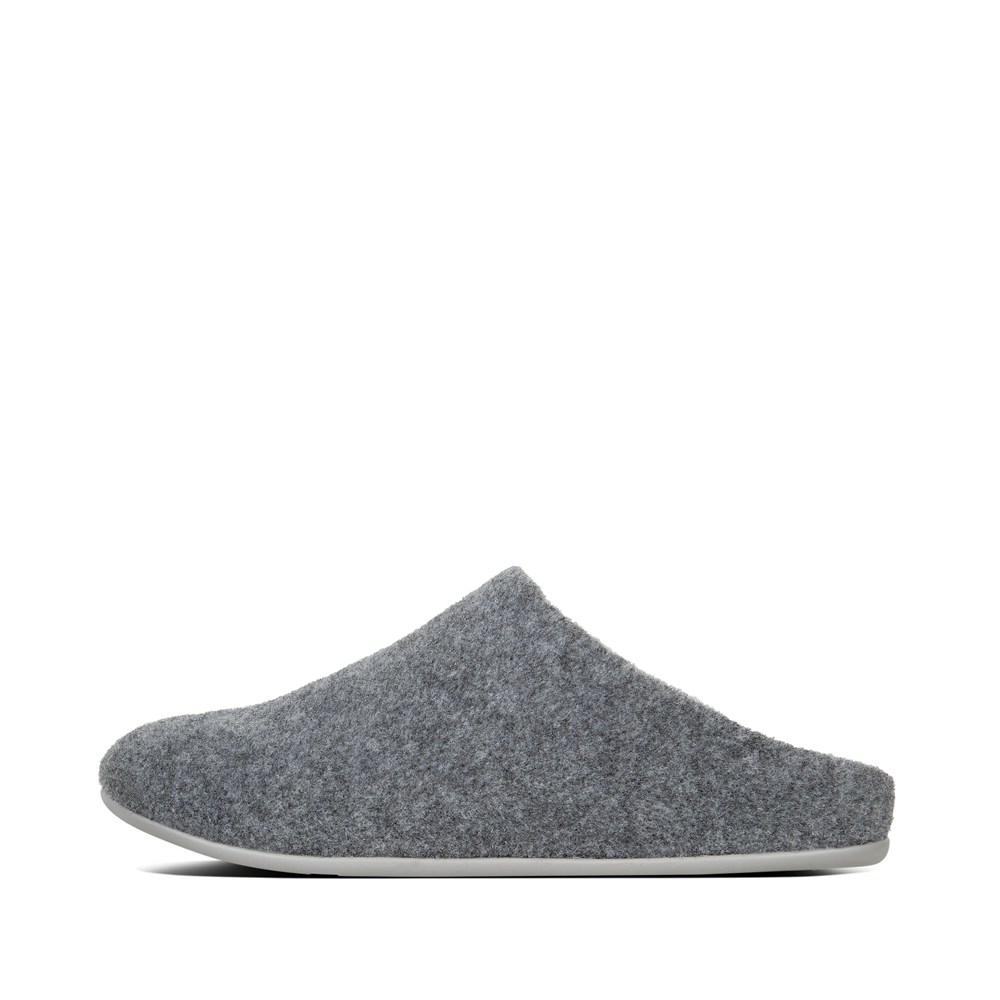 Fitflop Womens Slippers Grey - Chrissie Felt - TW4215897